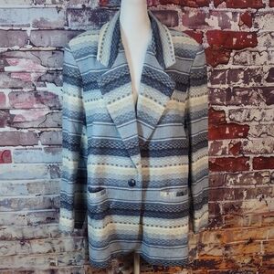 Vintage Braetan Tribal Pattern 3/4 Length Jacket